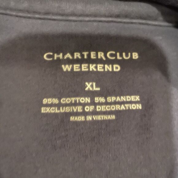 Charter Club Navy Cardigan Sweater Women’s Size XL with Gold Zipper Accents - Picture 4 of 9